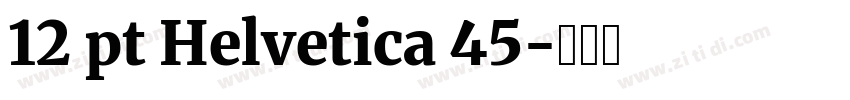12 pt Helvetica 45字体转换